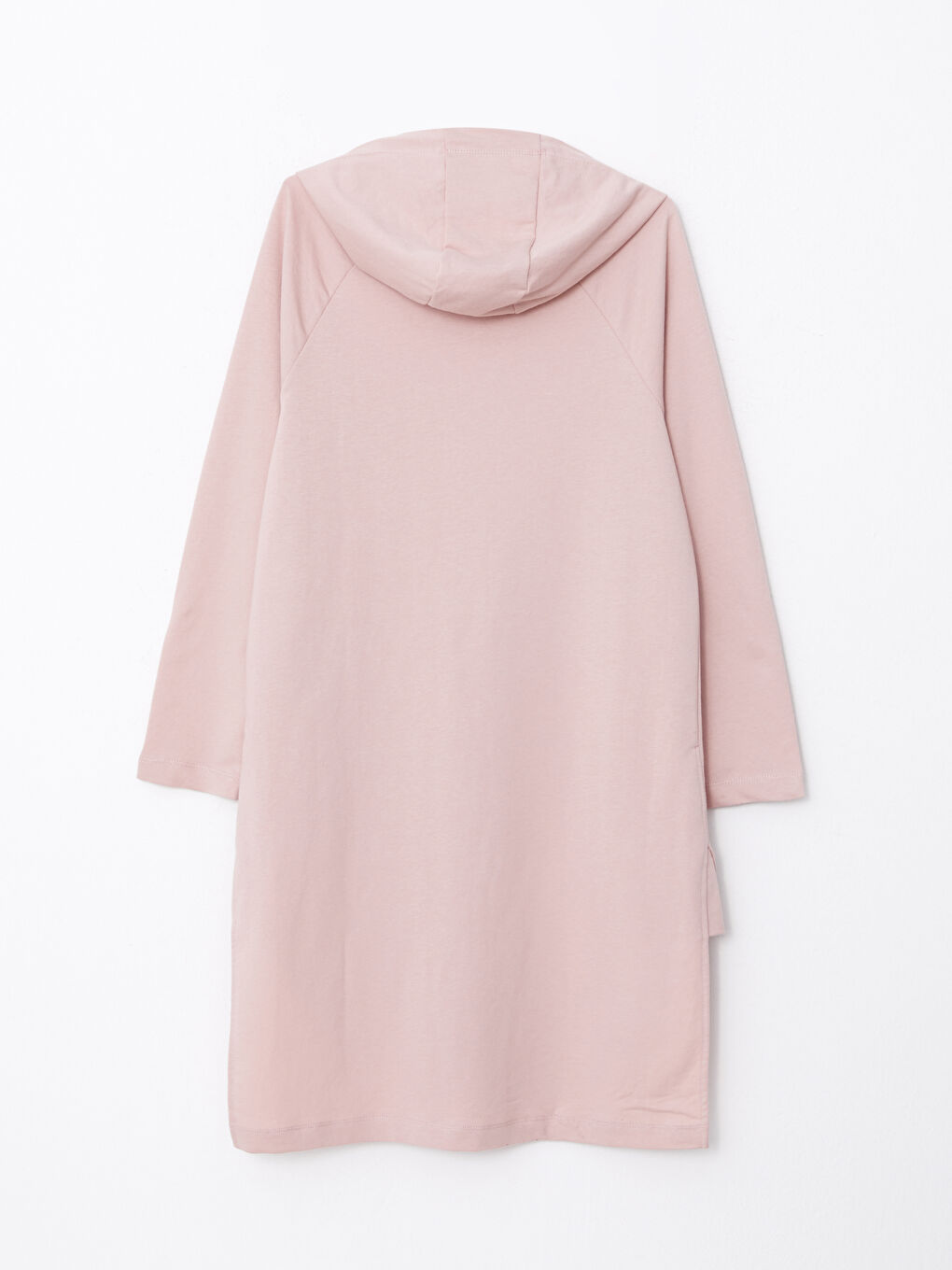 LCW Modest Pembe Kapüşonlu Baskılı Oversize Kadın Sweatshirt Tunik - 7