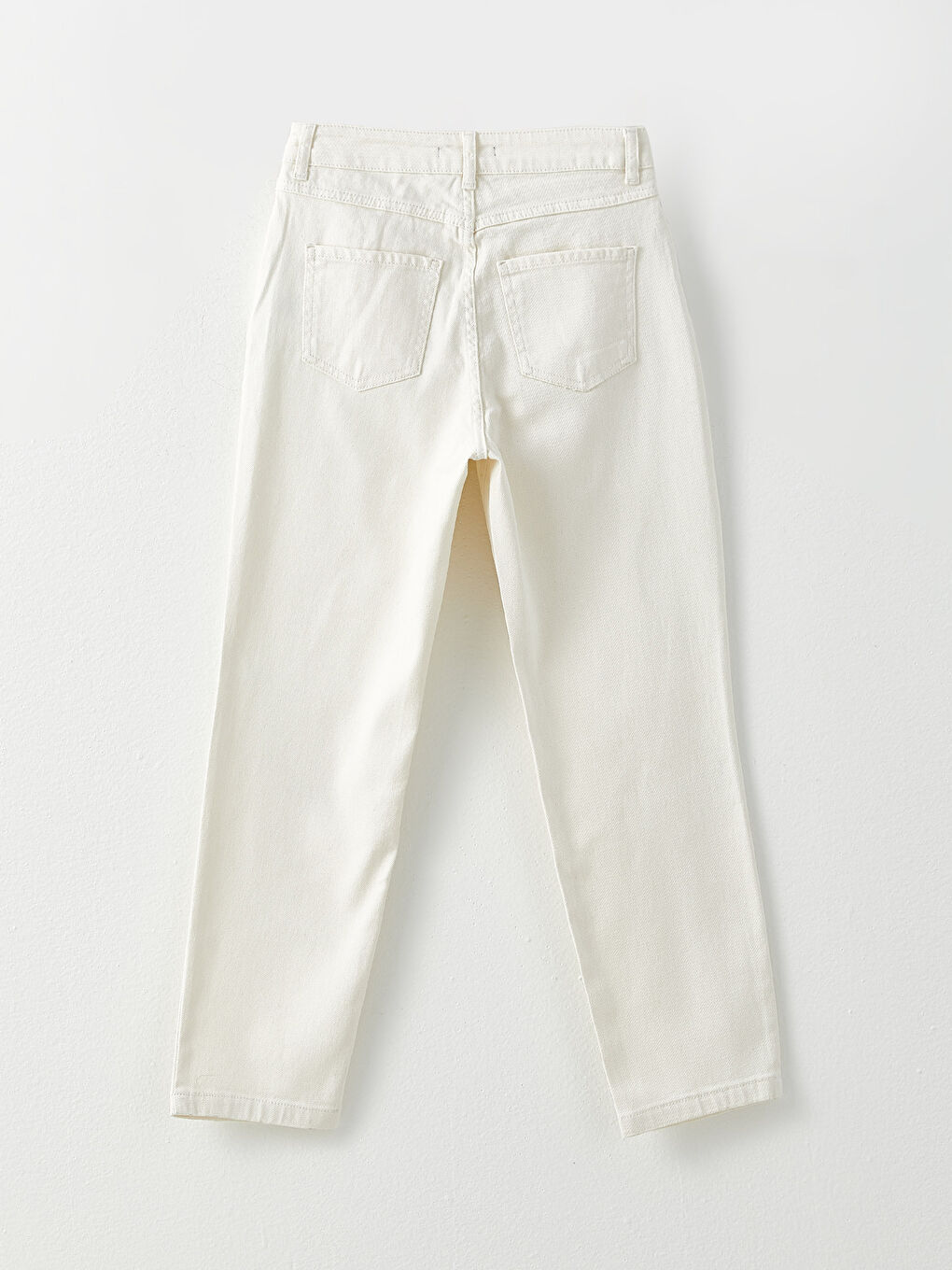 Slim Fit Straight Pocket Detailed Gabardine Women's Trousers-6