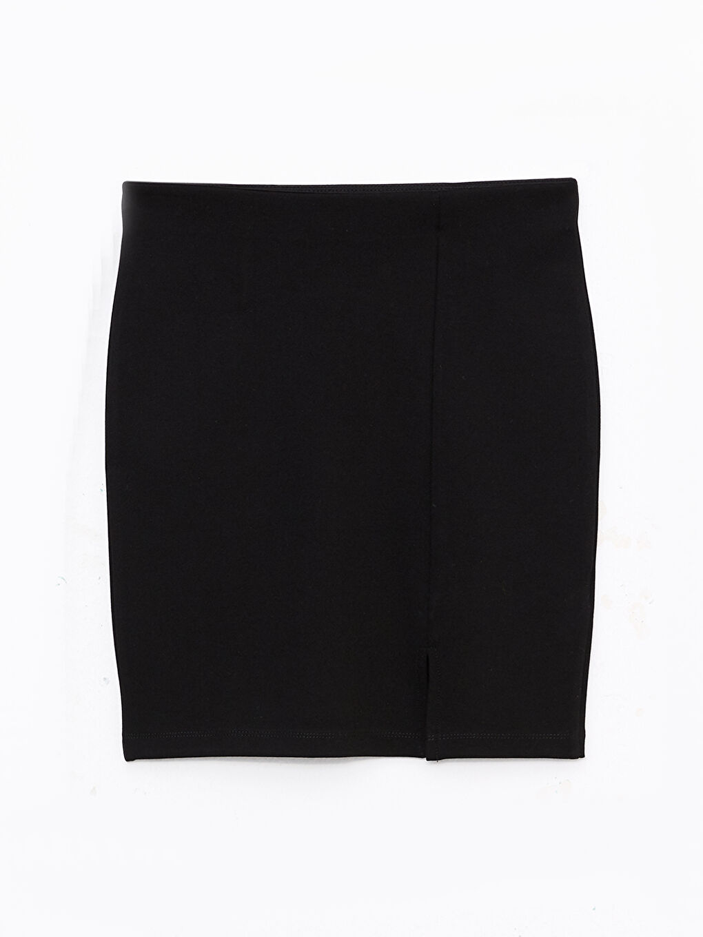 Siyah Kadın Dar Fit Düz Tüp Etek-5