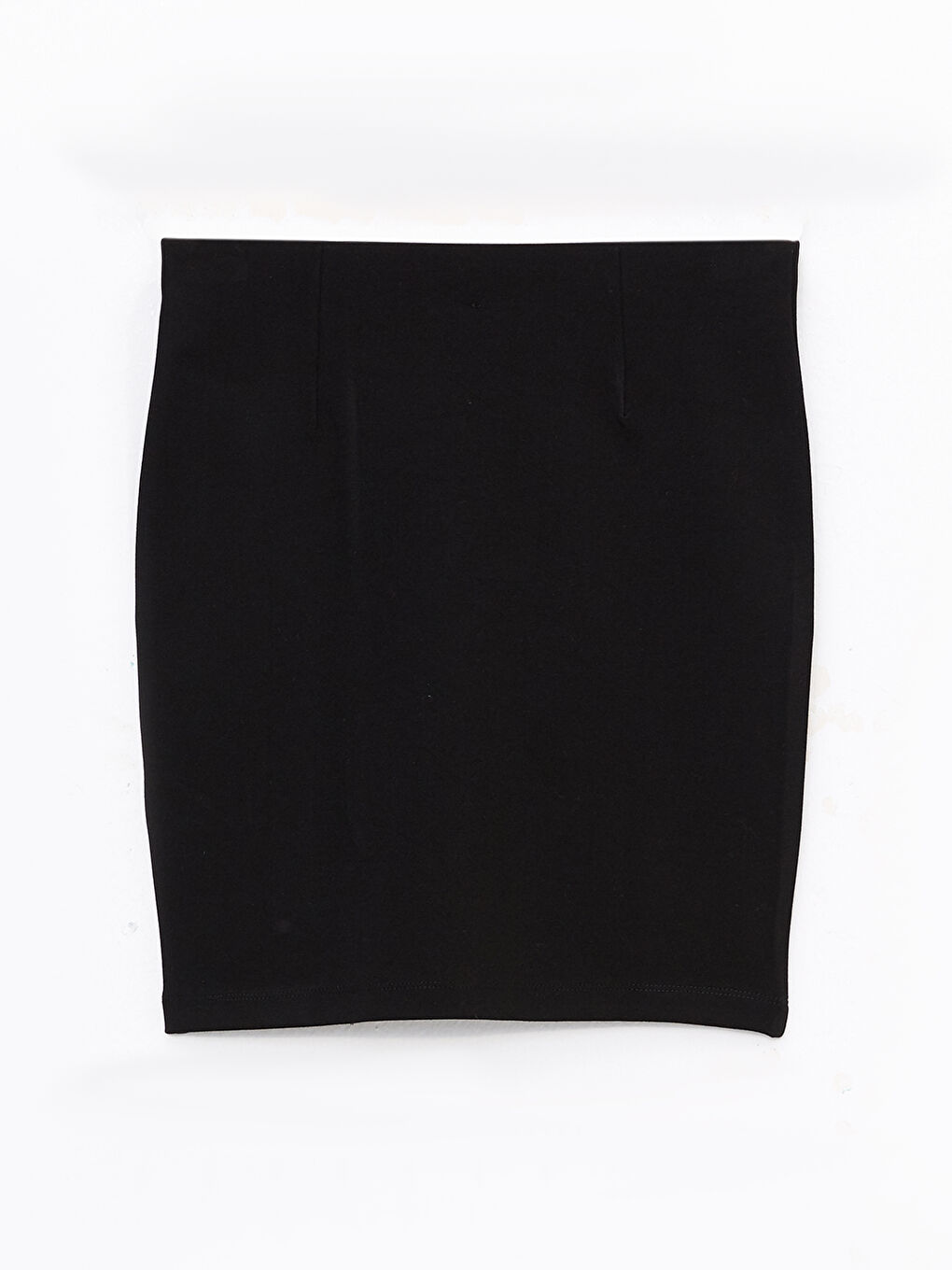 Siyah Kadın Dar Fit Düz Tüp Etek-6