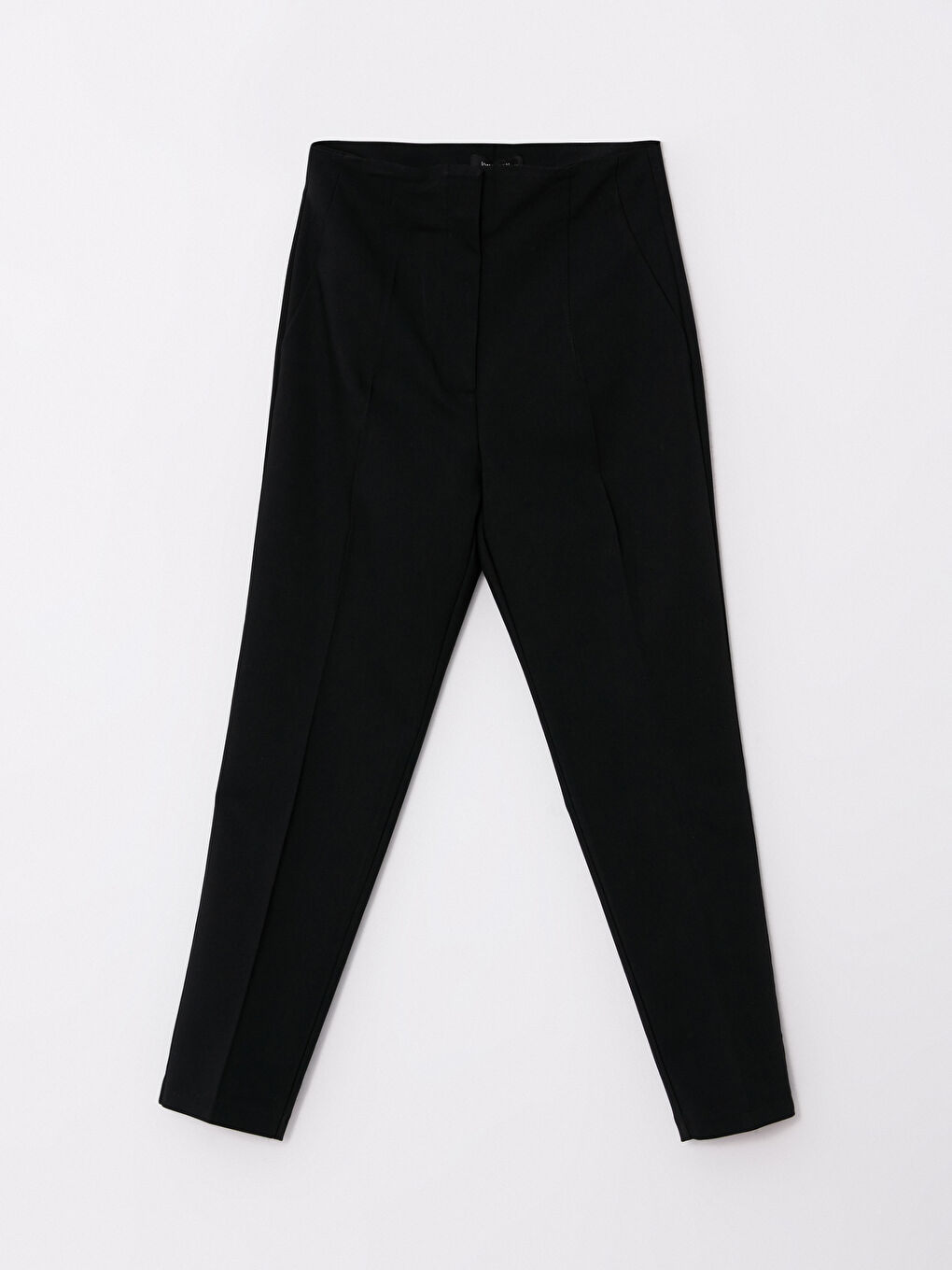 Siyah Kadın Yüksek Bel Standart Fit Düz Pantolon-5