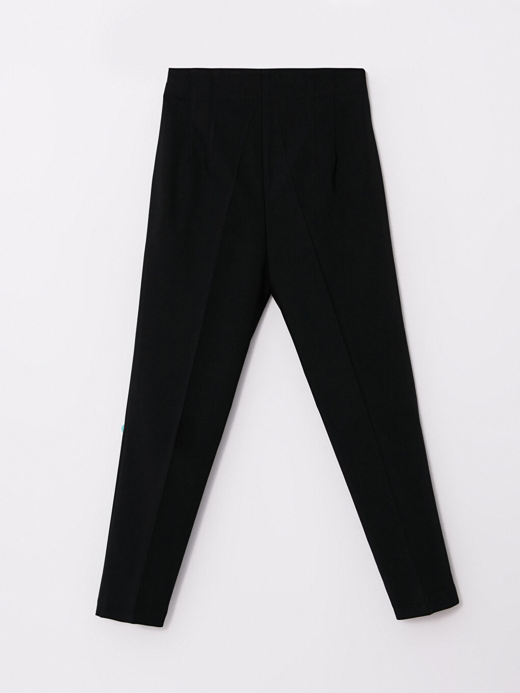 Siyah Kadın Yüksek Bel Standart Fit Düz Pantolon-6