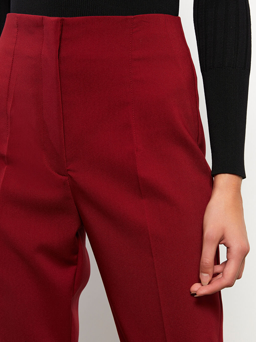 LCW Vision Women's High Waist Regular Fit Plain Trousers -W2FT08Z8-JAV