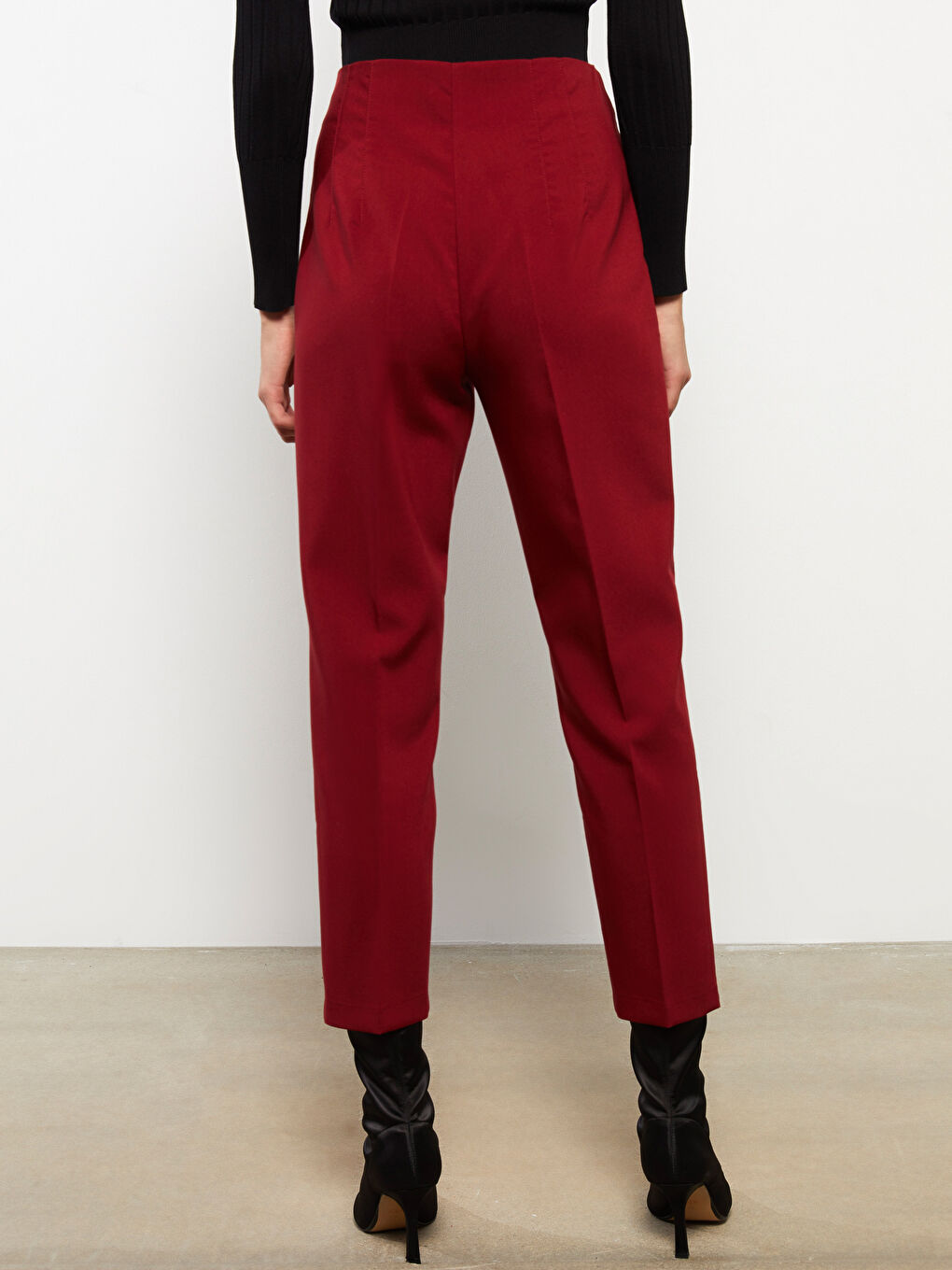 LCW Vision Women's High Waist Regular Fit Plain Trousers -W2FT08Z8-JAV