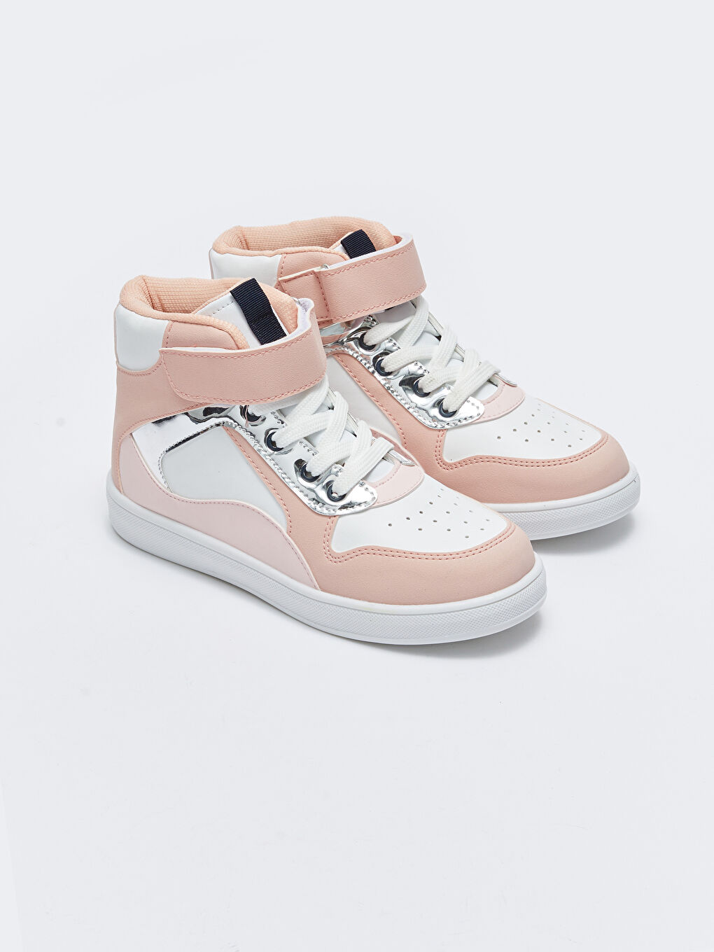 Mercan Cırt Cırtlı Renk Bloklu Kız Çocuk Bilekli Spor Ayakkabı-1