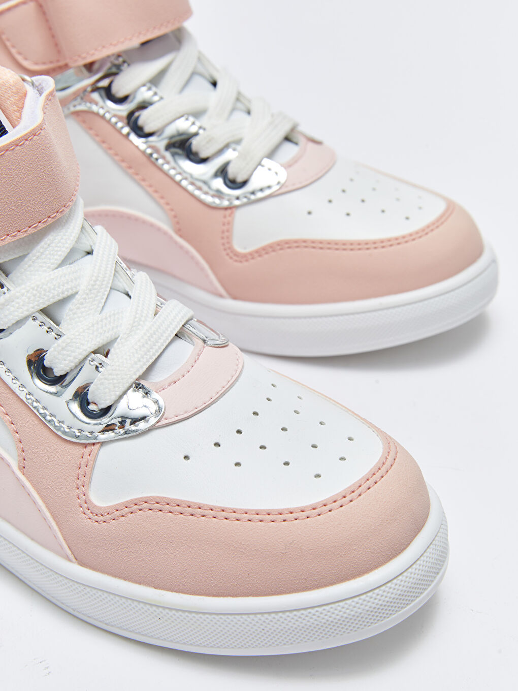 Mercan Cırt Cırtlı Renk Bloklu Kız Çocuk Bilekli Spor Ayakkabı-3