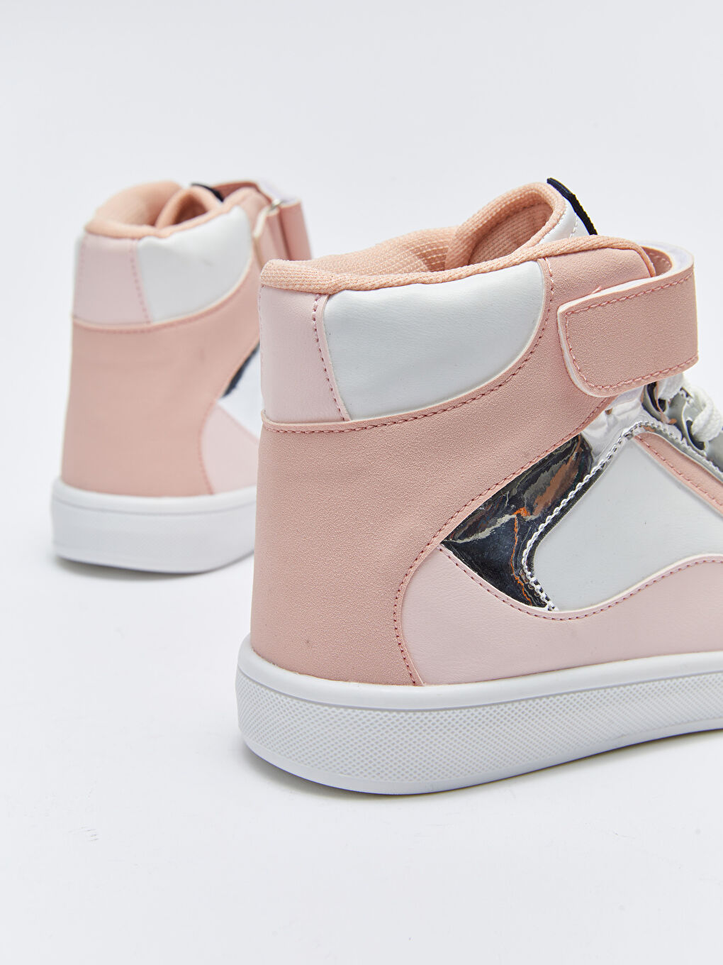 Mercan Cırt Cırtlı Renk Bloklu Kız Çocuk Bilekli Spor Ayakkabı-5