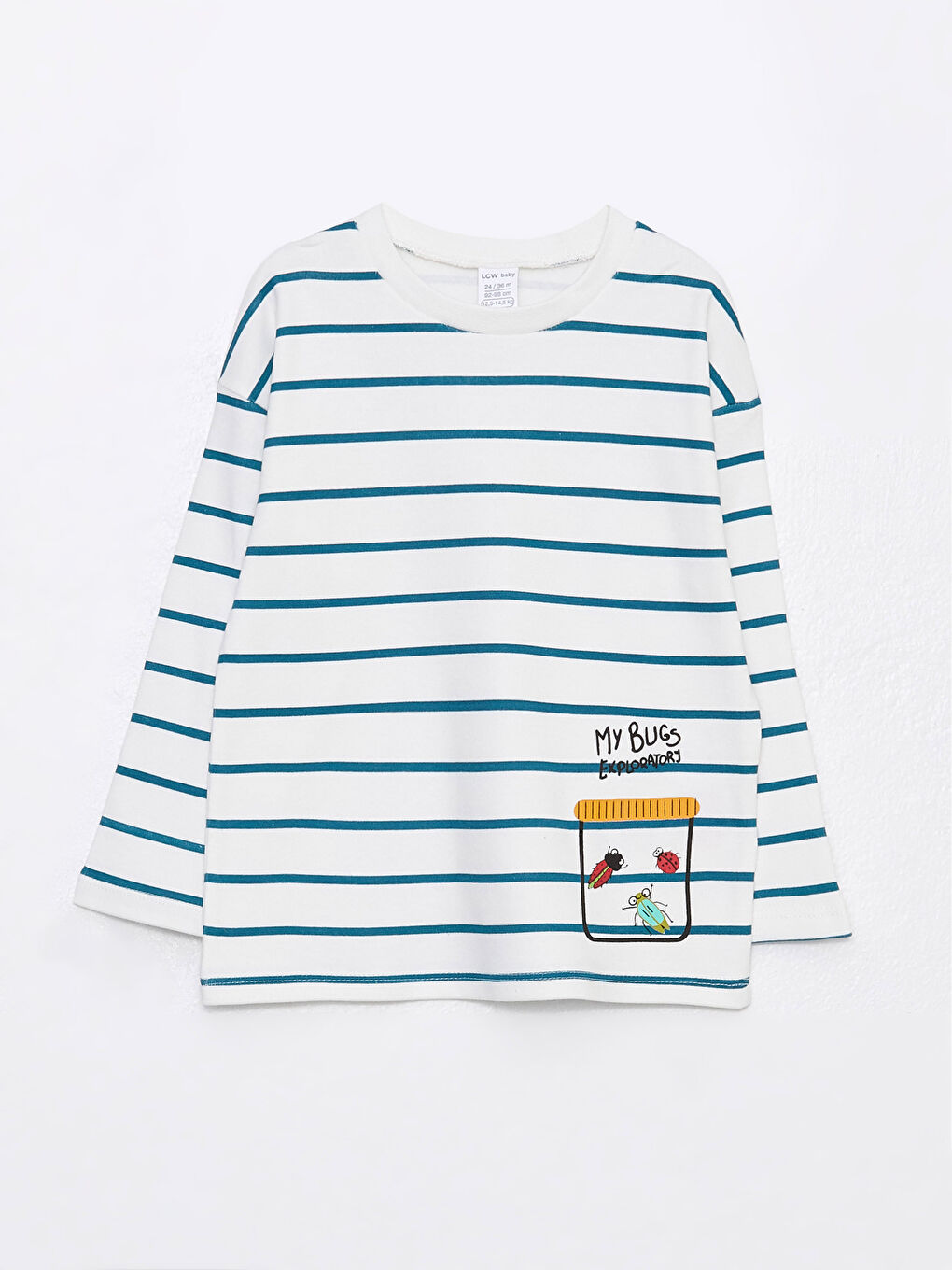 LCW ECO Crew Neck Long Sleeve Printed Baby Boys' T-Shirt and Tracksuit Bottom 2 Pack Set -W2FT24Z1-S0K