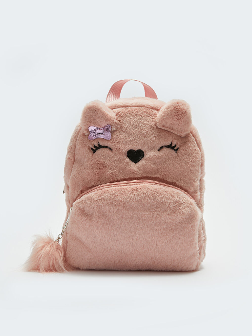 Embroidered Plush Girls' Backpack