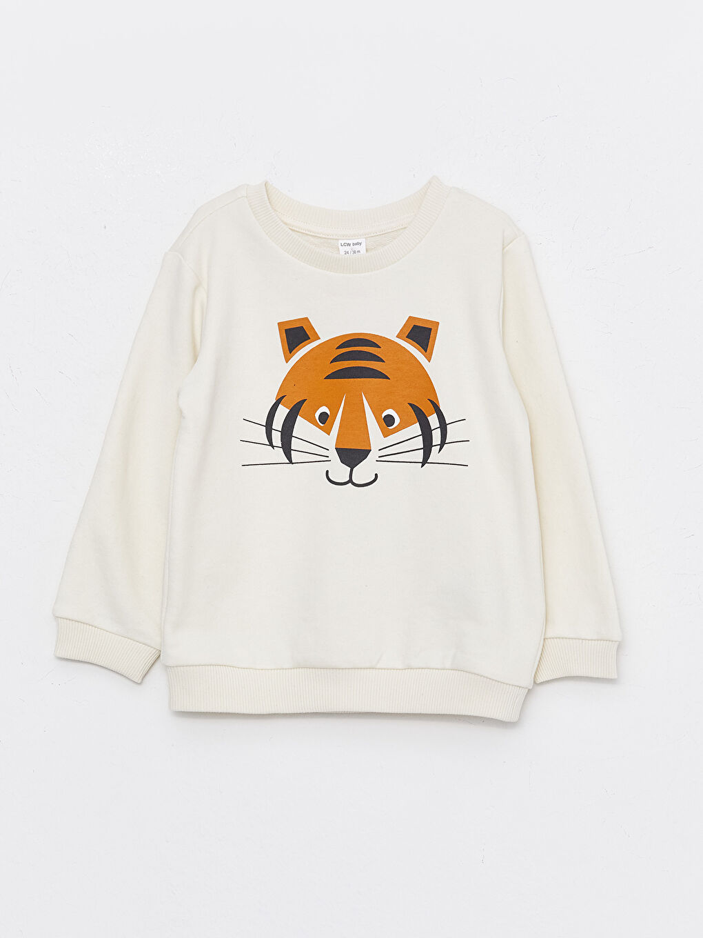 طقم بلوزة بكم طويل بياقة دائرية مطبوعة للأولاد الرضع مع بنطلون رياضي - مجموعة من قطعتين-1