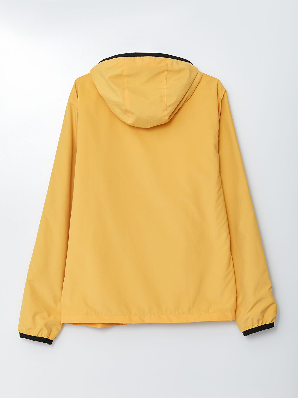 Sarı Standart Kalıp Kapüşonlu Erkek Yağmurluk-7