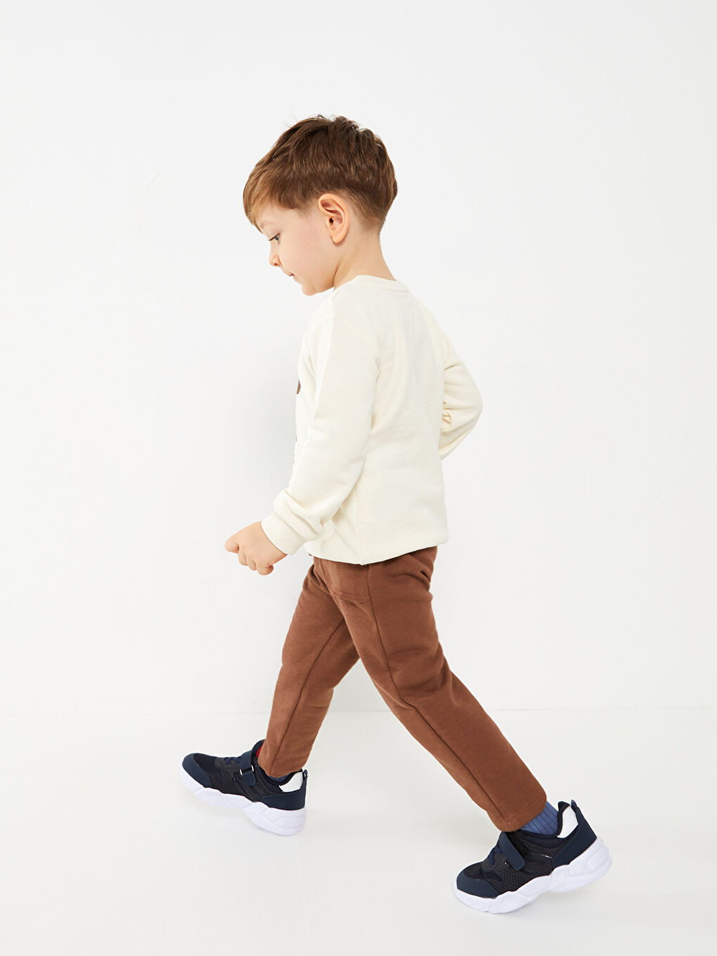 LCW ECO طقم ولادي رضع قطعتين كم طويل ياقة دائرية -W2FU17Z1-QVC