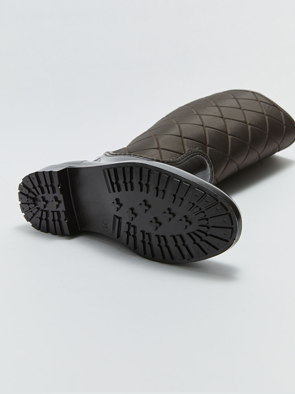 Faux Leather Women's Knee High Wellies-3