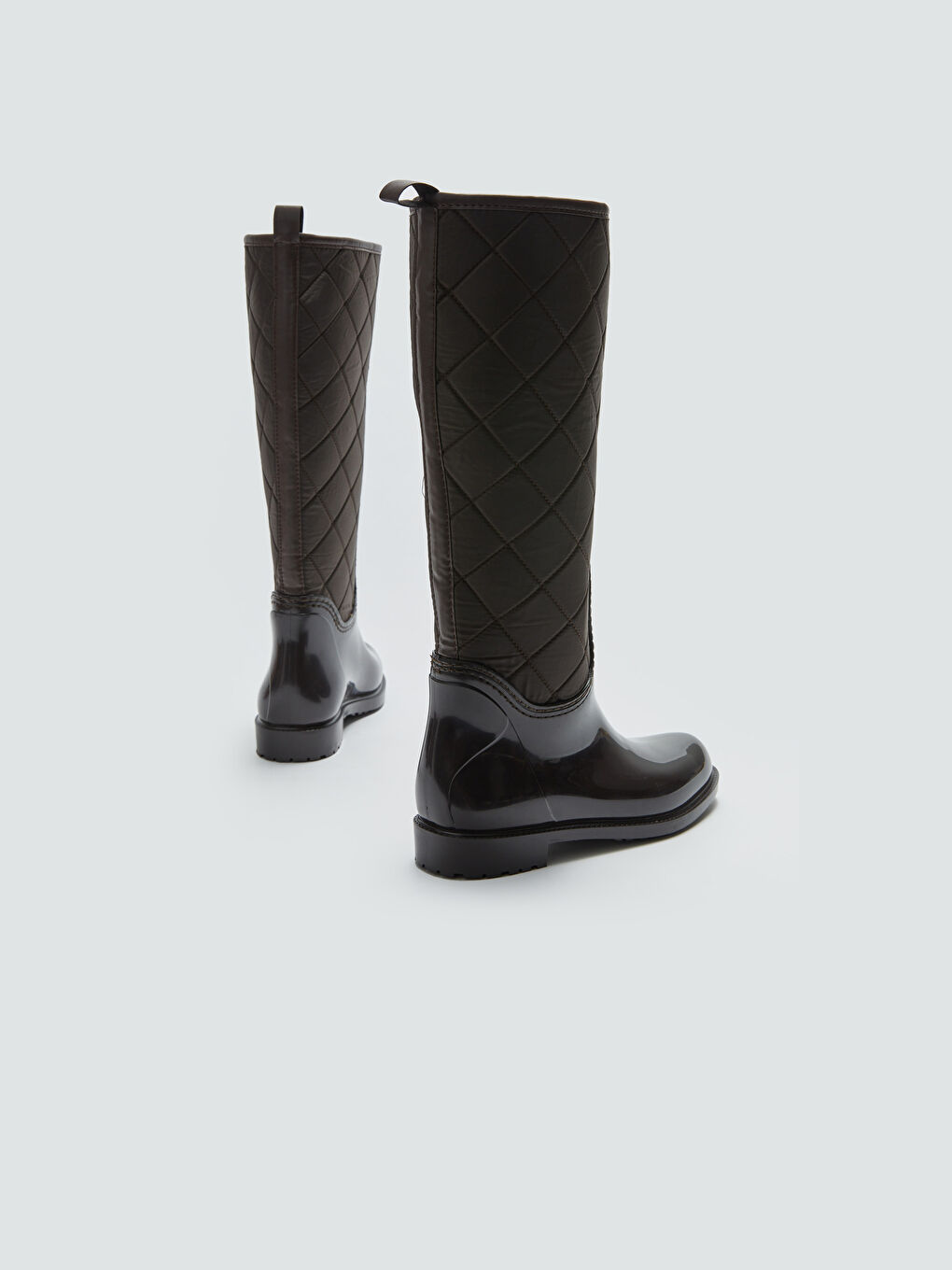 Faux Leather Women's Knee High Wellies-4