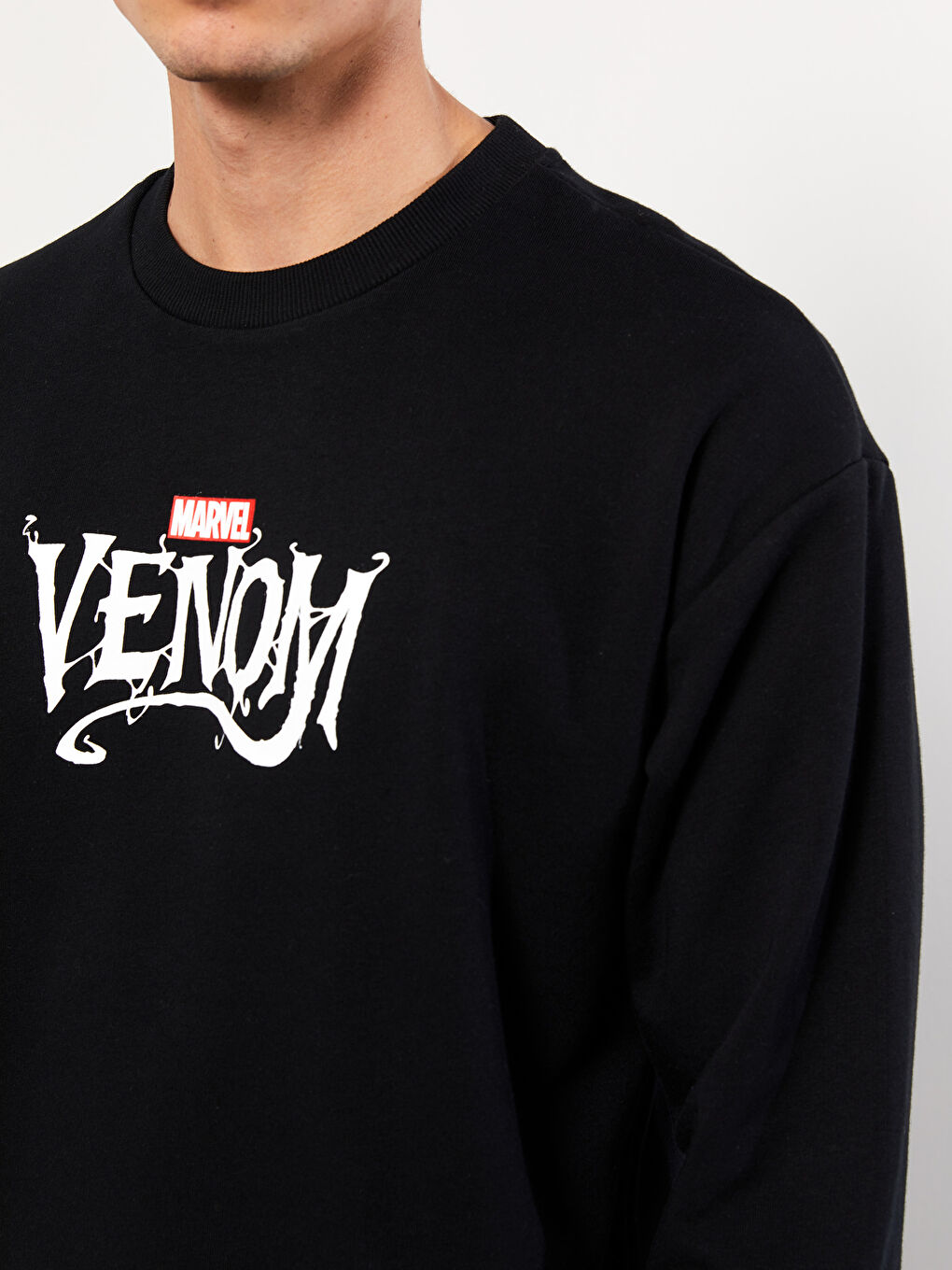 H12 Crew Neck Long Sleeve Venom Printed Men's Sweatshirt-3