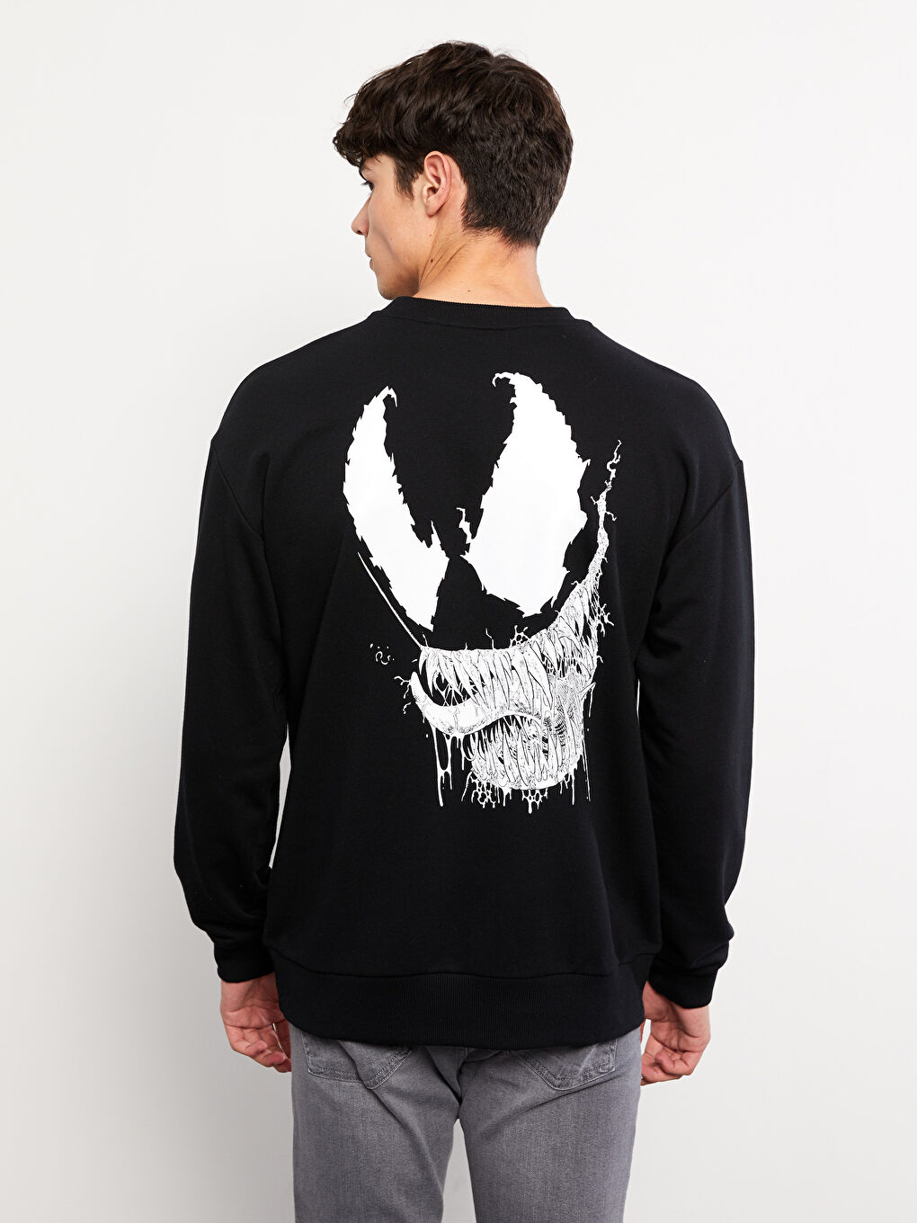 H12 Crew Neck Long Sleeve Venom Printed Men's Sweatshirt-4