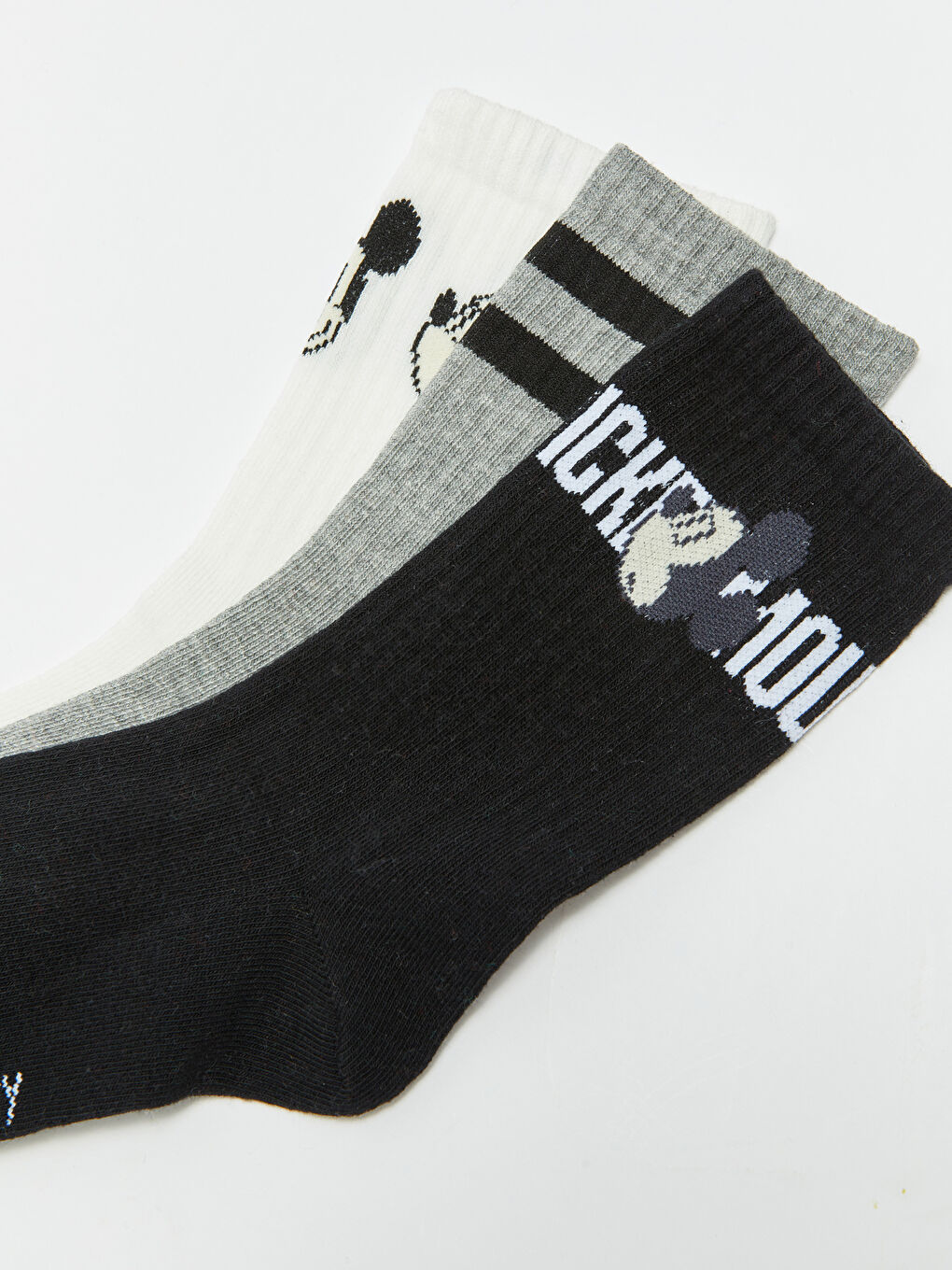 Șosete până la gleznă imprimate Mickey Mouse pentru Femei, 3 bucăți-2