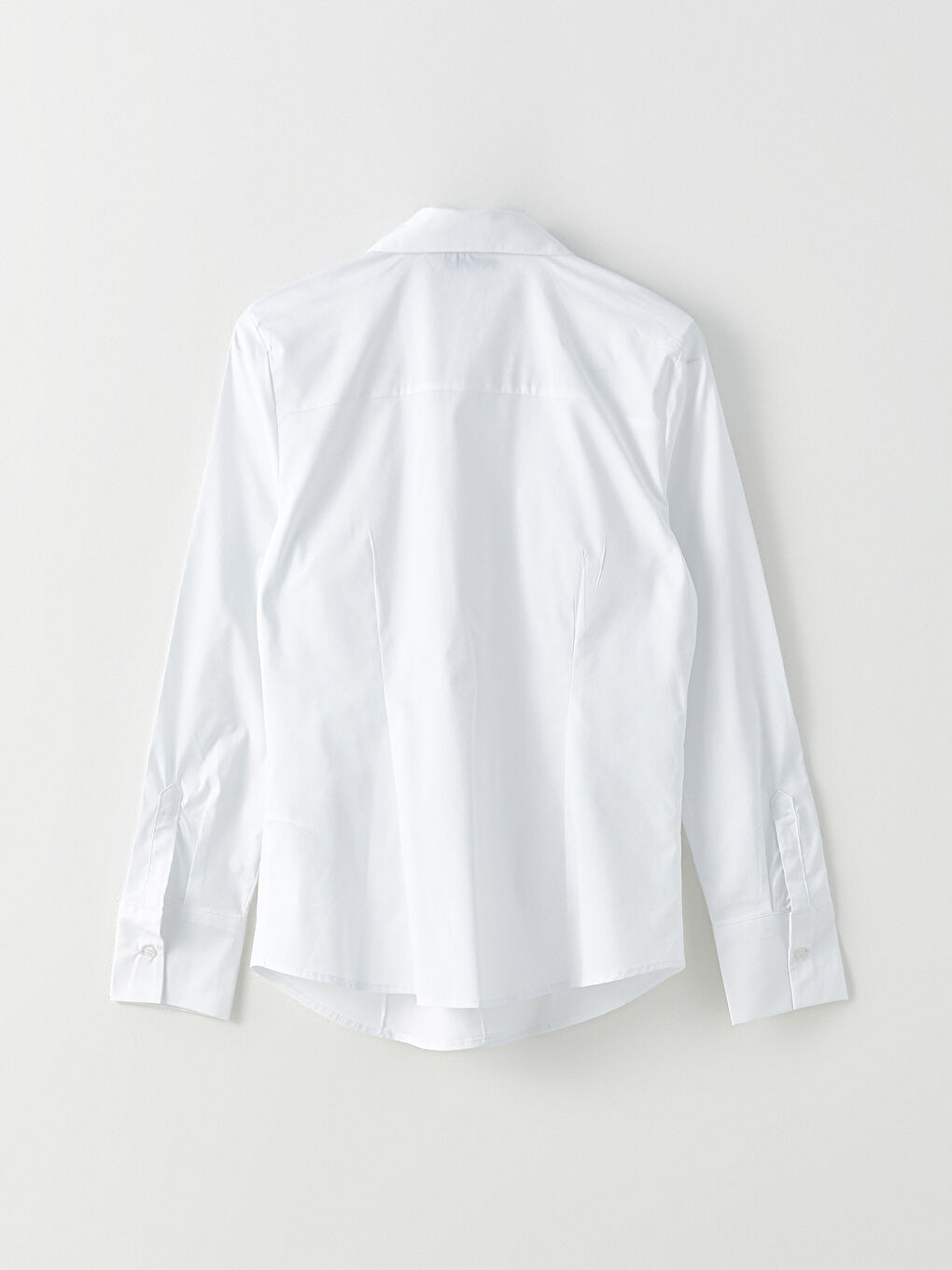 Buttoned Regular Long Sleeve Poplin Women's Shirt-6