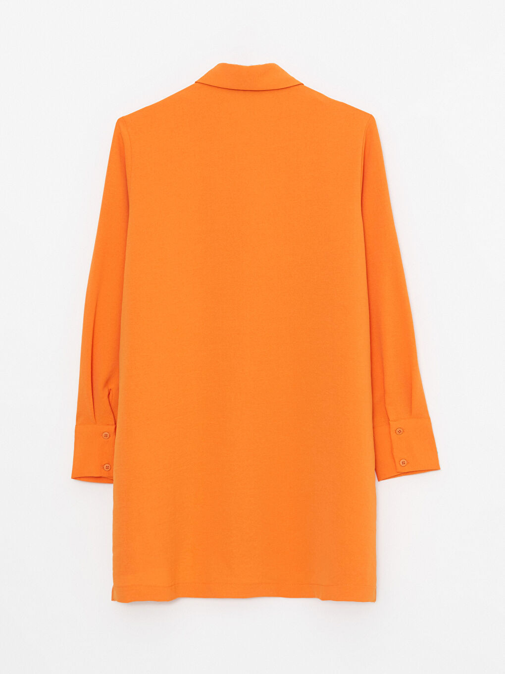 Однотонная рубашка-туника с длинным рукавом для женщин-6