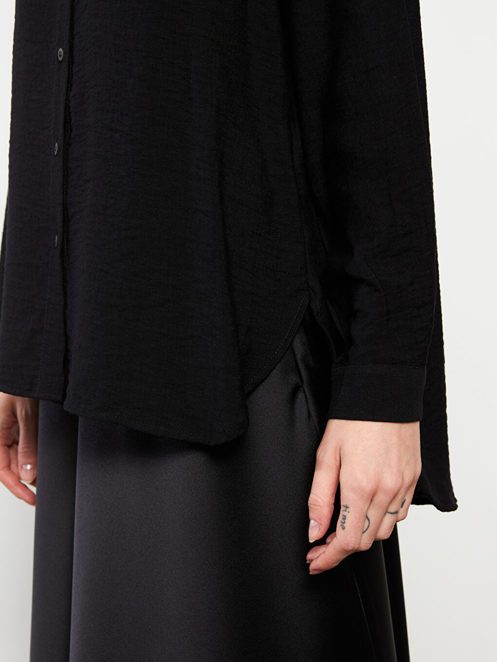 Cămașă cu nasturi Regular Mânecă lungă pentru Femei-3