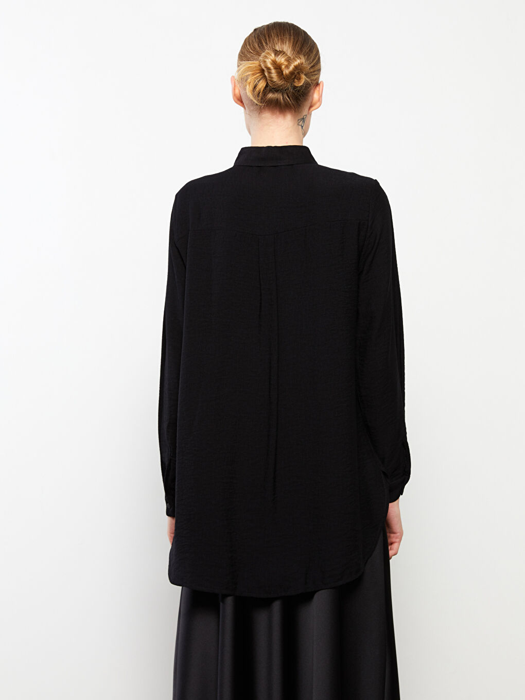 Cămașă cu nasturi Regular Mânecă lungă pentru Femei-4