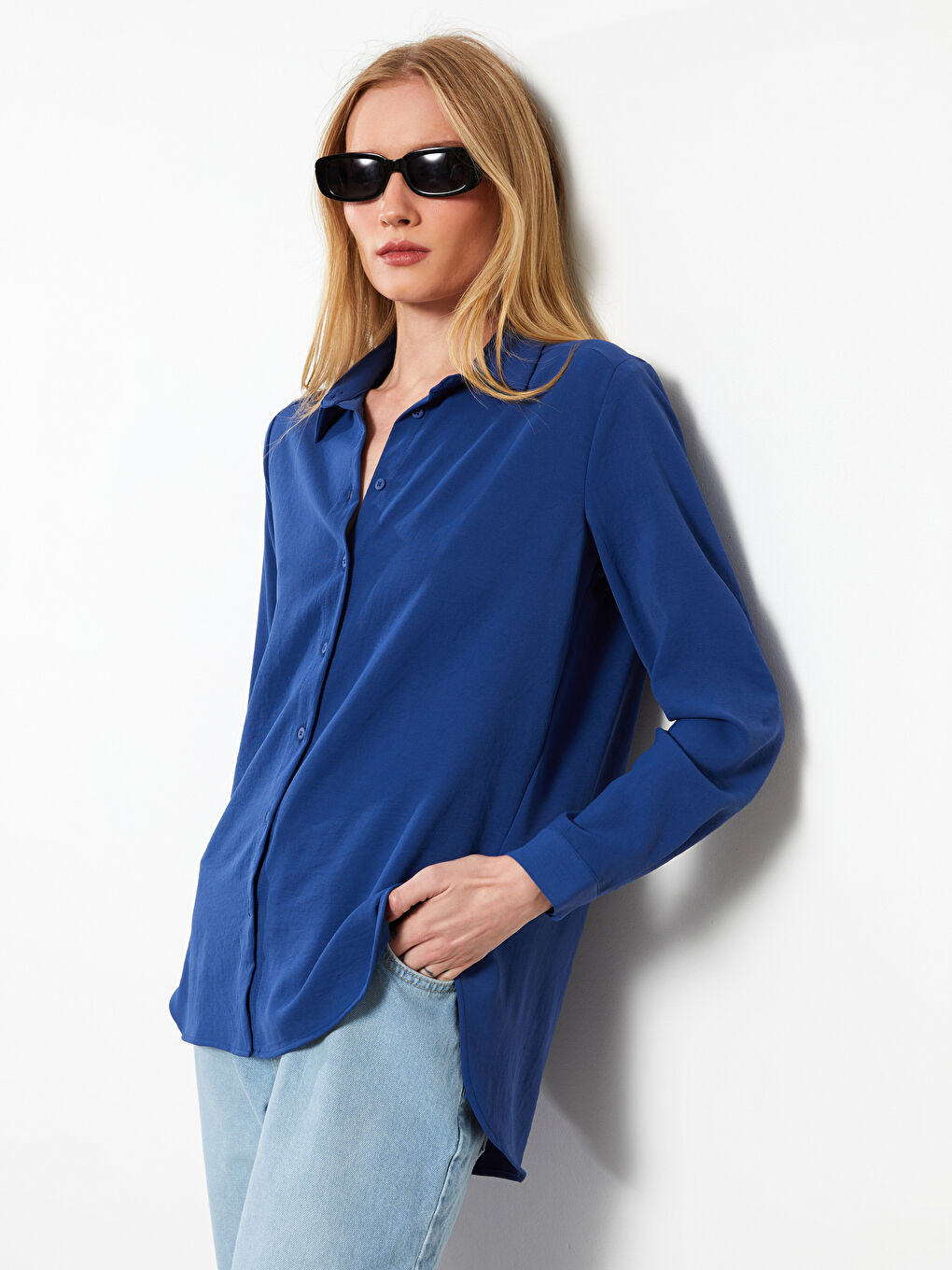 Chemise Boutonnée à Manches Longues Régulière pour Femmes