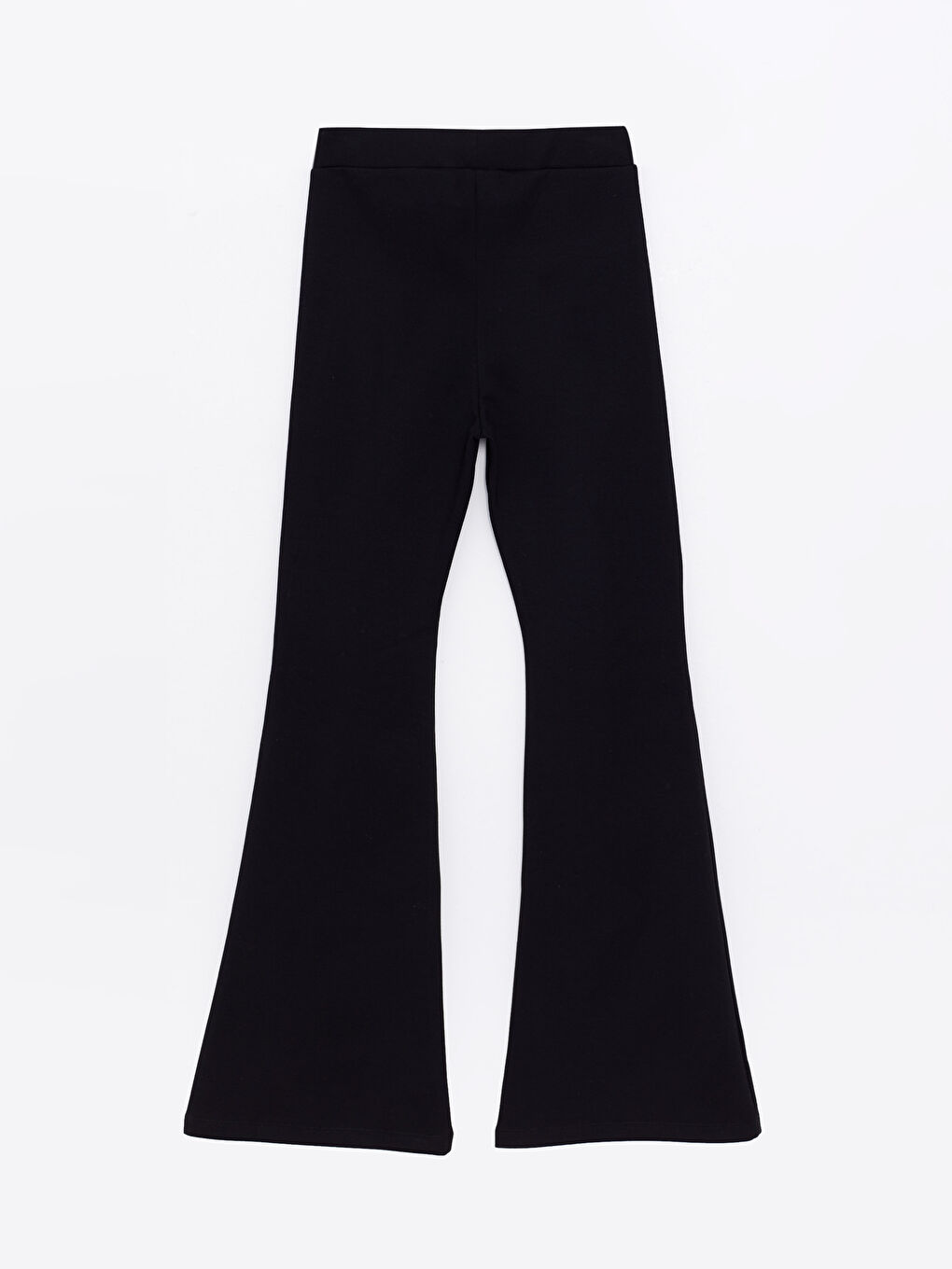 Siyah Kadın Beli Lastikli Dar Fit Düz Pantolon-6