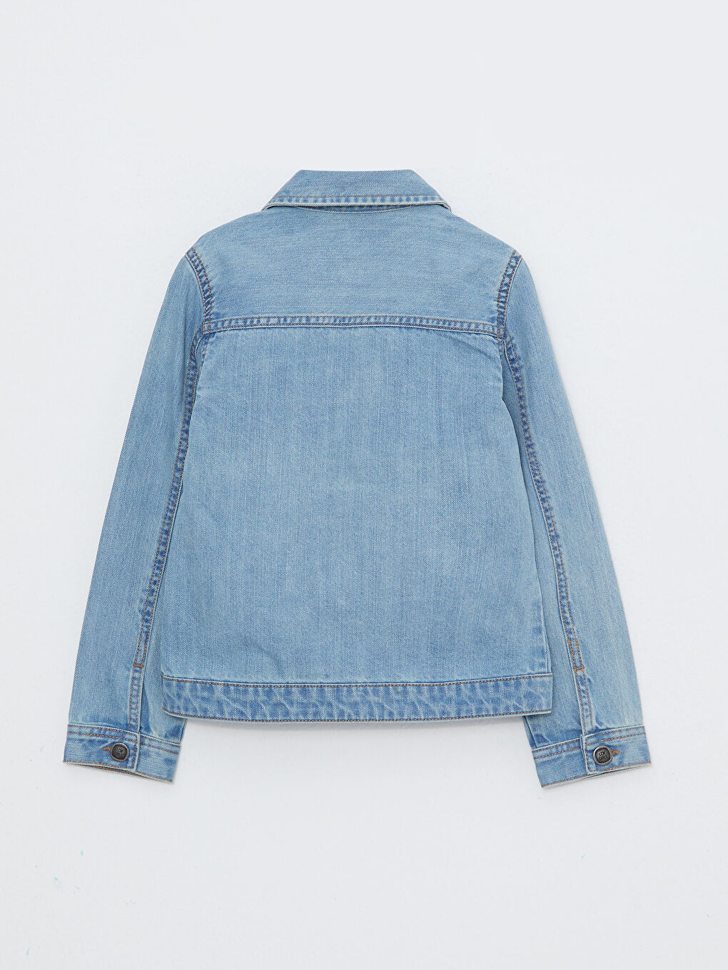 LCW Kids Collared Neck Girls' Denim Jacket -W2FV13Z4-H45