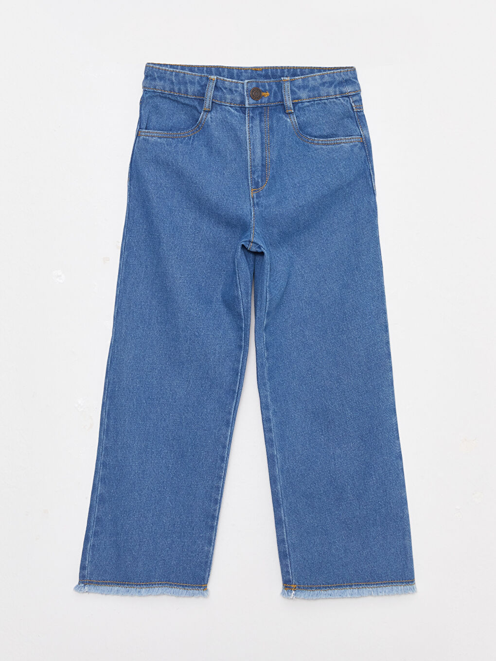 LCW Kids Basic Bell-Bottoms Girl Denim Trousers -W2FV17Z4-H45