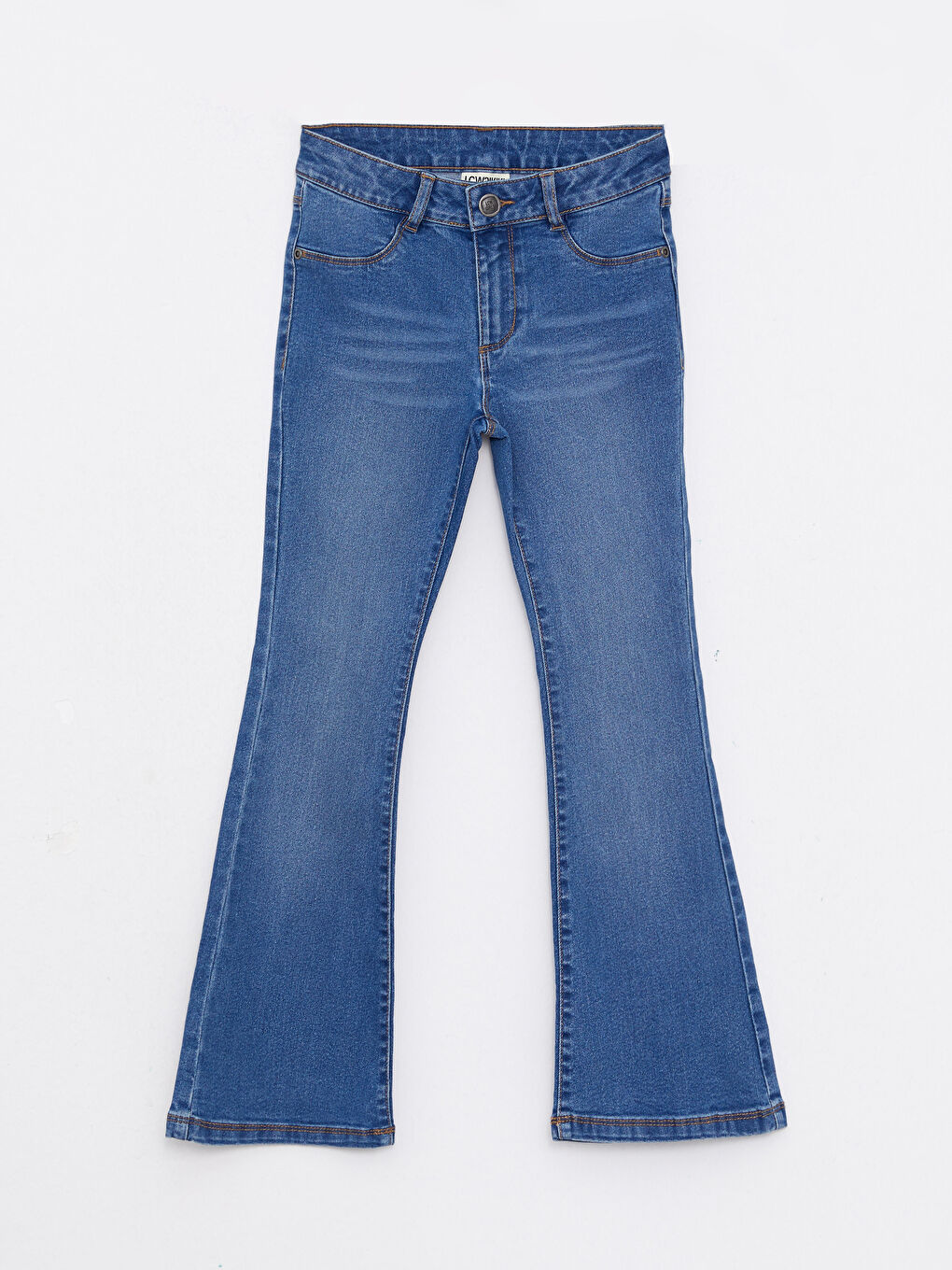 Қарапайым кең балақ қыз деним джинс шалбар