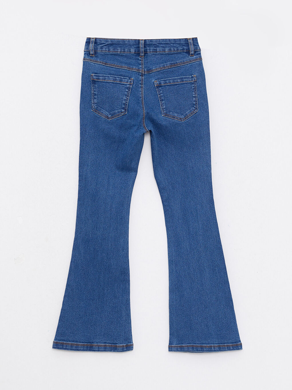 Қарапайым кең балақ қыз деним джинс шалбар-1