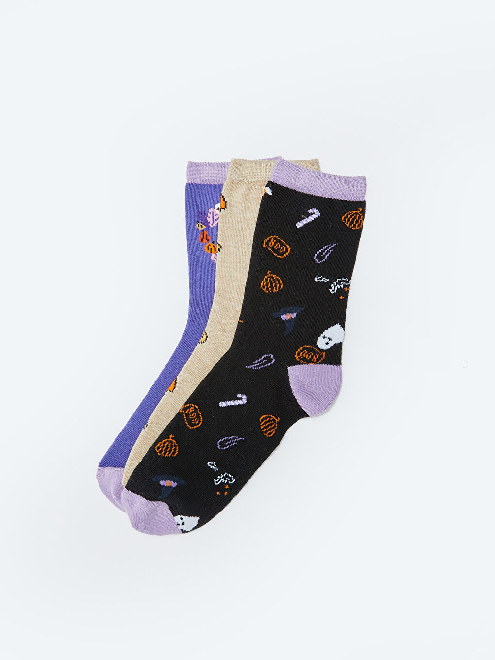 LCW DREAM Gemusterte Knöchelsocken für Damen 3er-Pack -W2FV56Z8-J0F