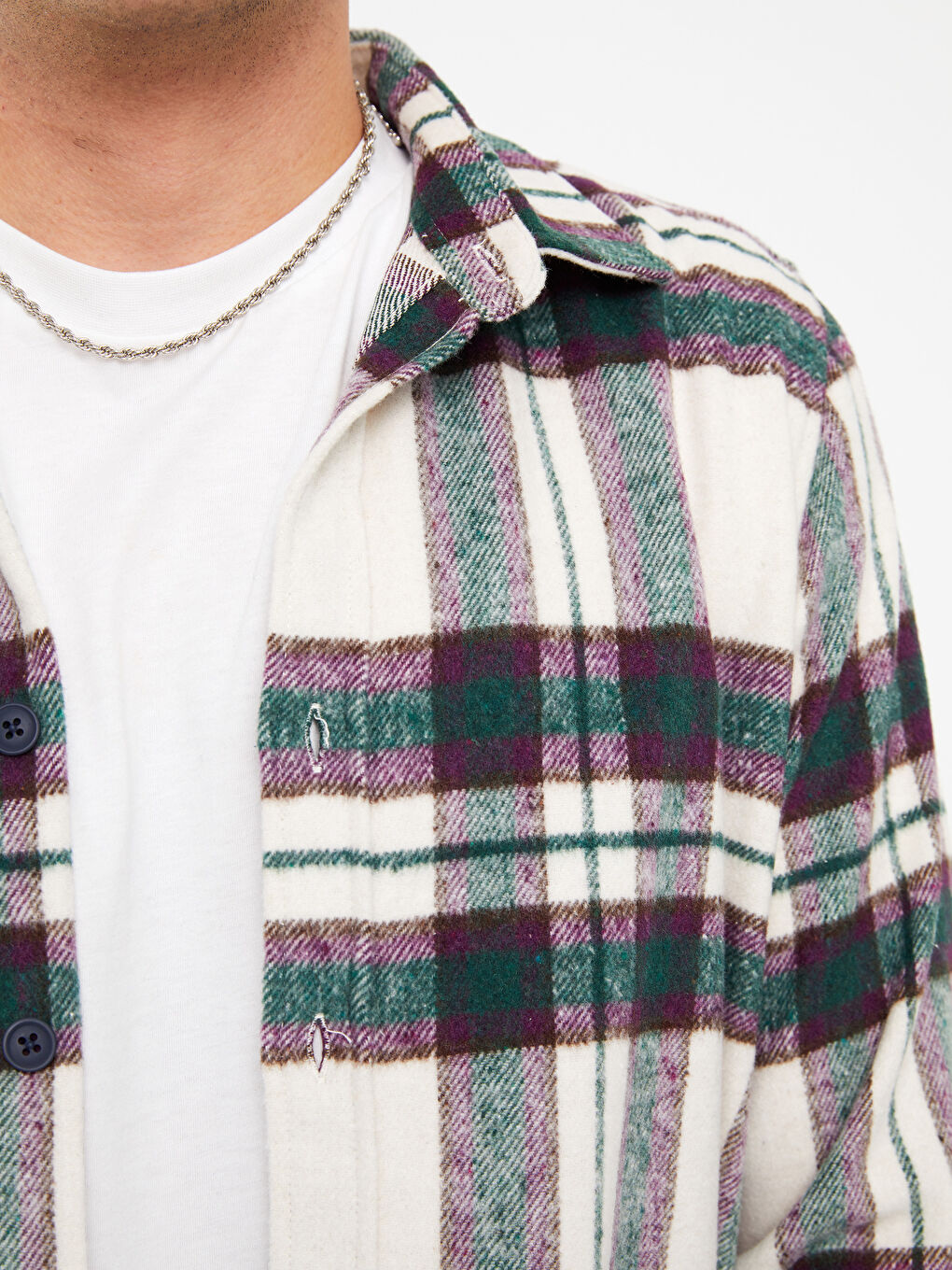 Bej Regular Fit Uzun Kollu Ekose Erkek Oduncu Gömlek-3