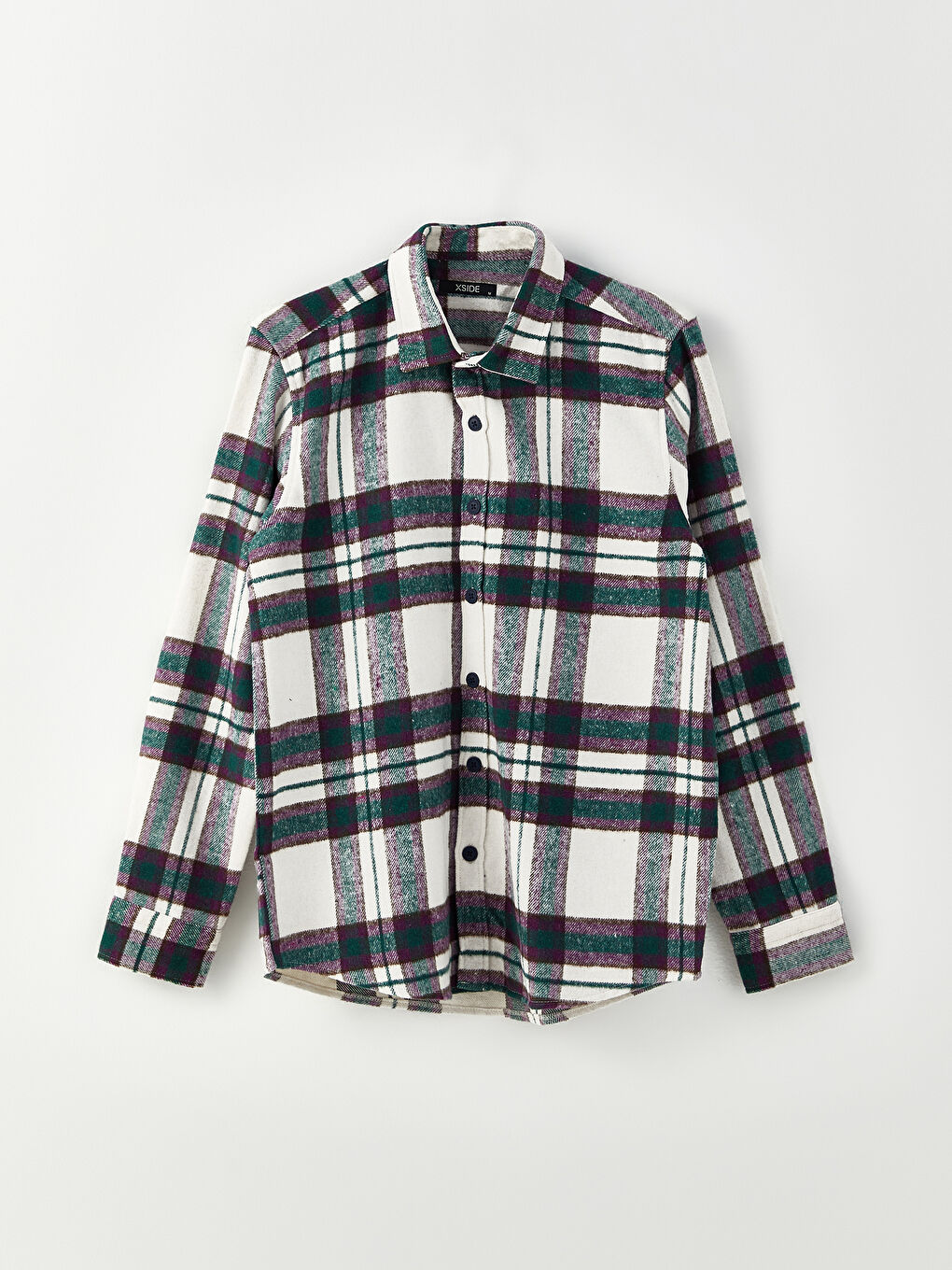 Bej Regular Fit Uzun Kollu Ekose Erkek Oduncu Gömlek-5