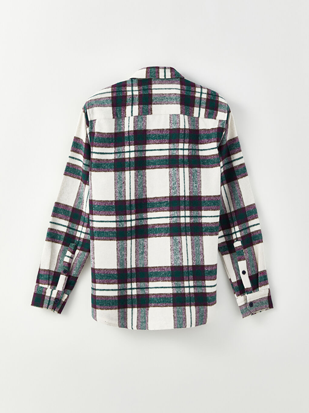 Bej Regular Fit Uzun Kollu Ekose Erkek Oduncu Gömlek-6