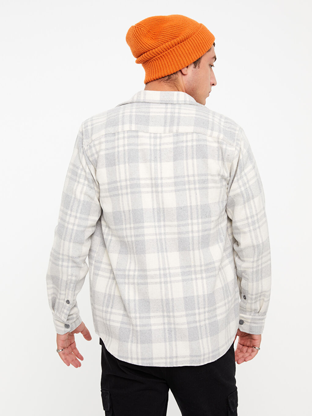 XSIDE Regular Fit Uzun Kollu Ekose Gabardin Erkek Oduncu Gömlek -W2FY01Z8-LMK