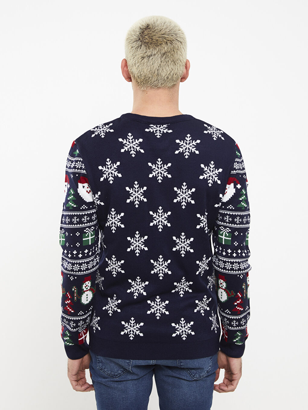 XSIDE Crew Neck Long Sleeve Christmas Themed Men's Knitwear Sweater -W2FY10Z8-S9P