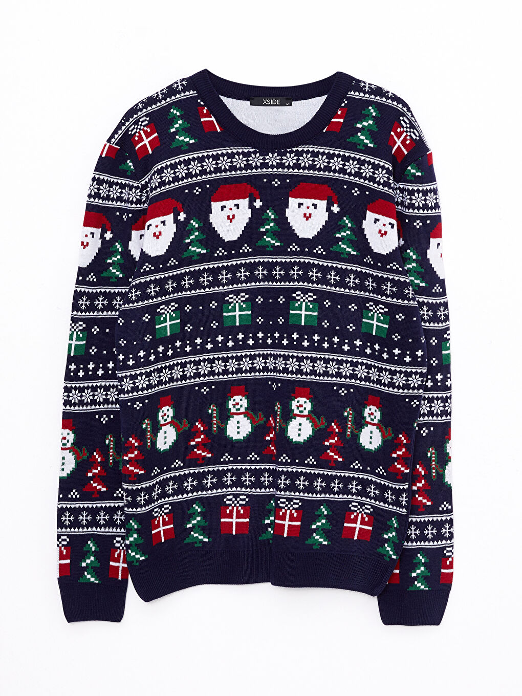 XSIDE Crew Neck Long Sleeve Christmas Themed Men's Knitwear Sweater -W2FY10Z8-S9P