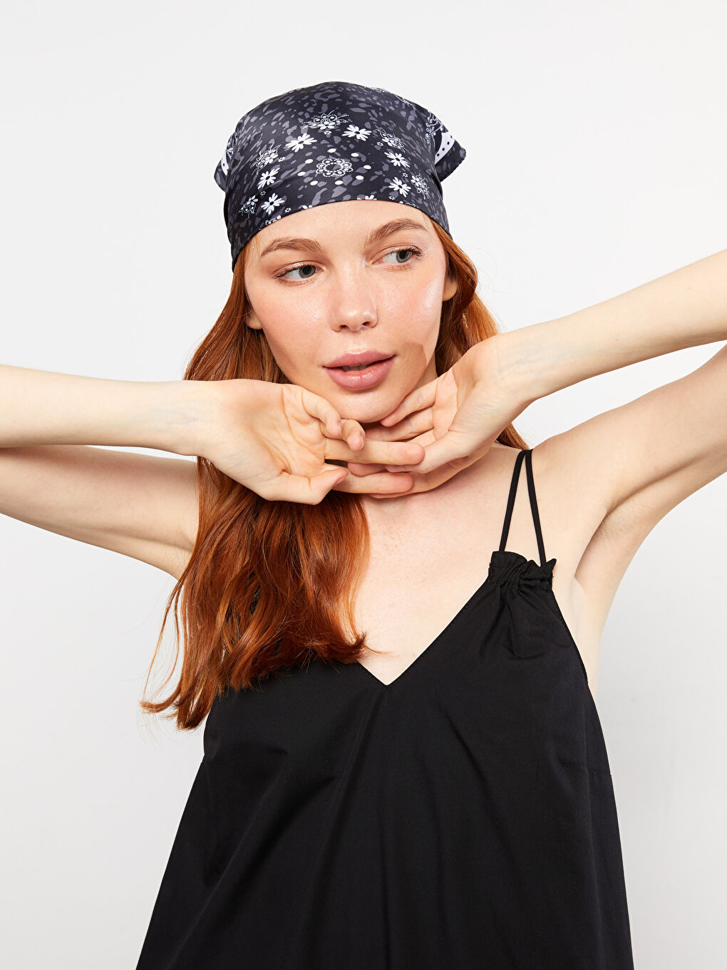 Patterned Satin Women's Bandana-1