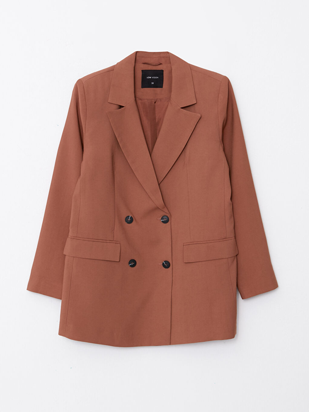 Plain Long Sleeve Women's Blazer Jacket-5