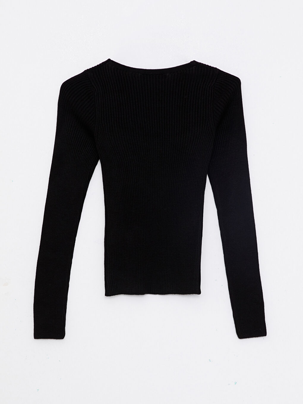 Square Neck Regular Long Sleeve Women's Tricot Sweater-6