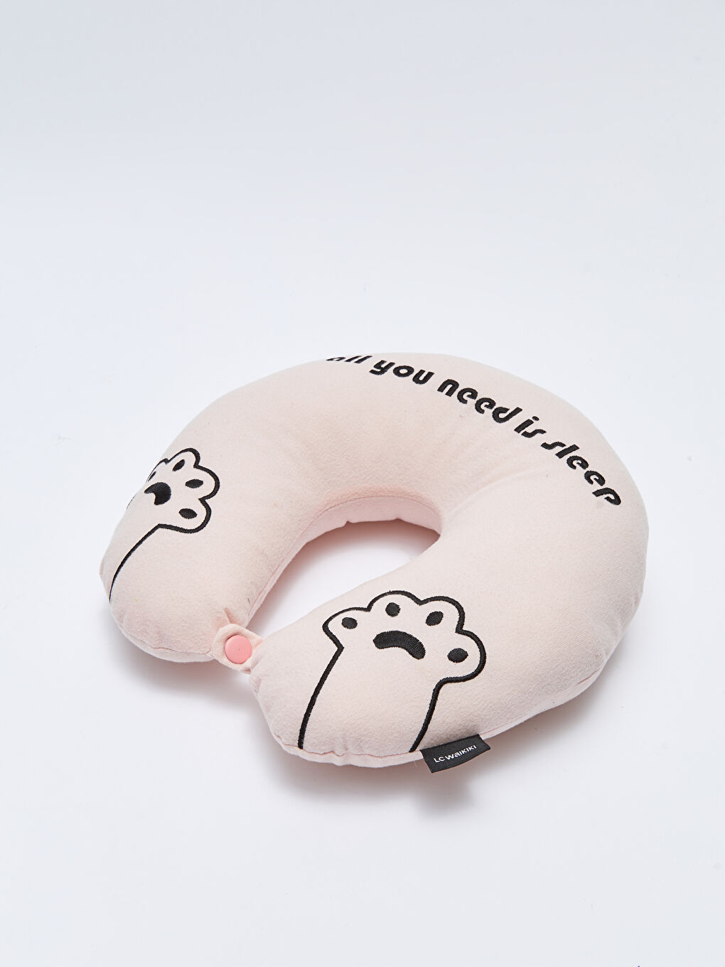 Karışık Yazı Nakışlı Kadın Boyun Yastığı