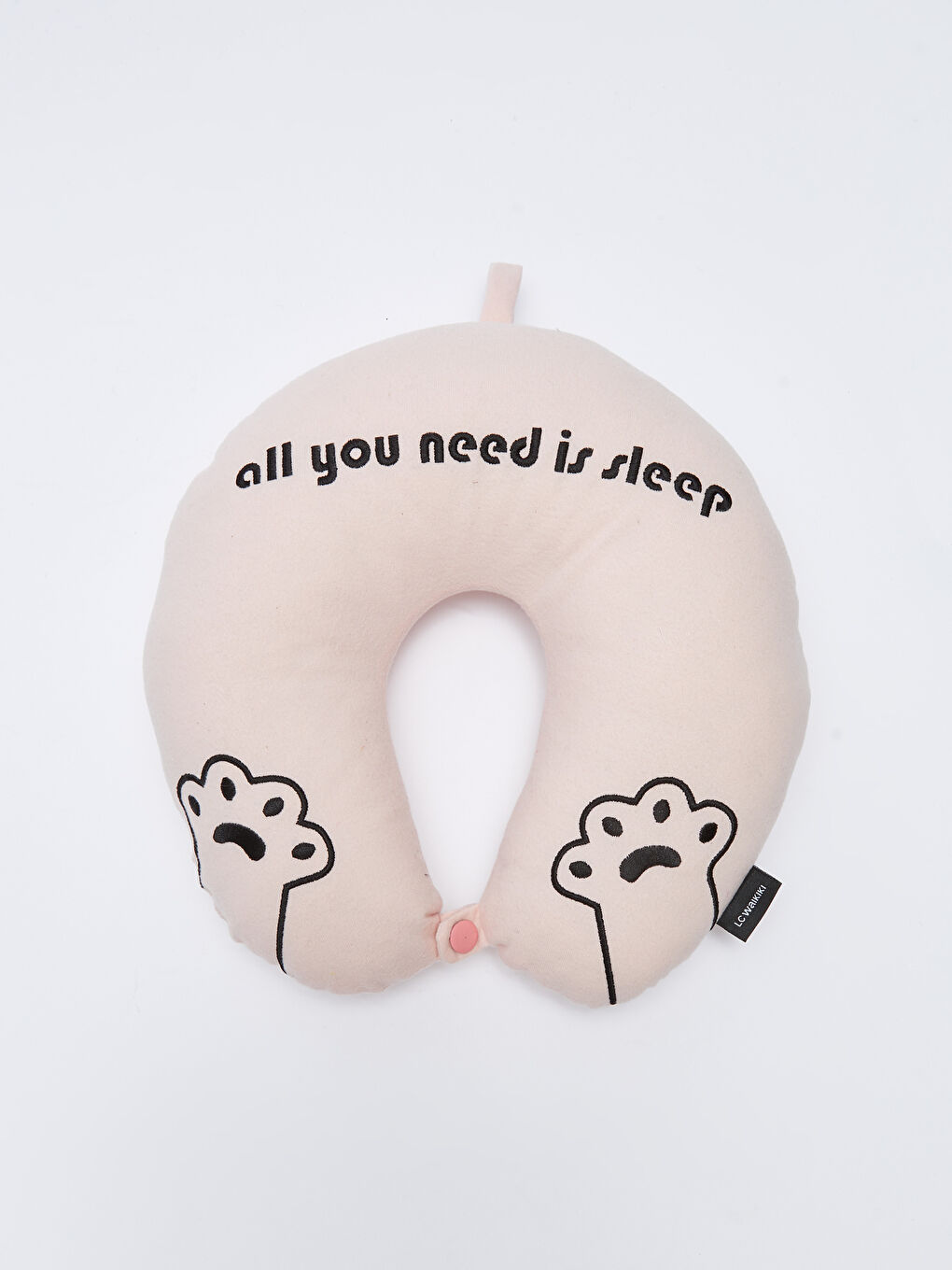 Karışık Yazı Nakışlı Kadın Boyun Yastığı-1