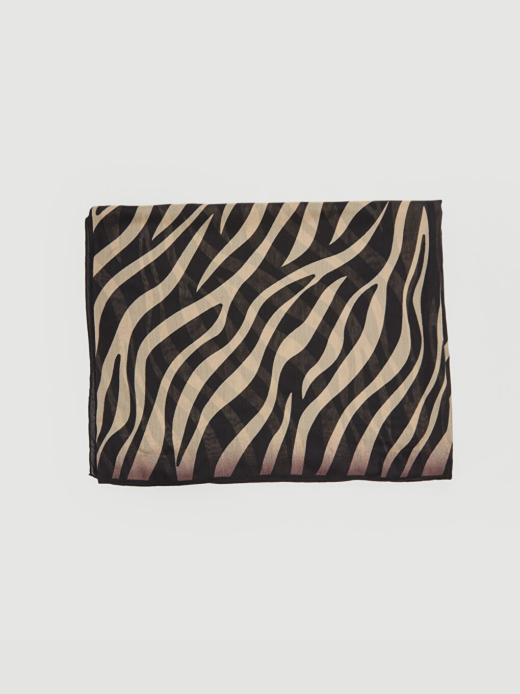 Siyah Zebra Desenli Kadın Şal-3