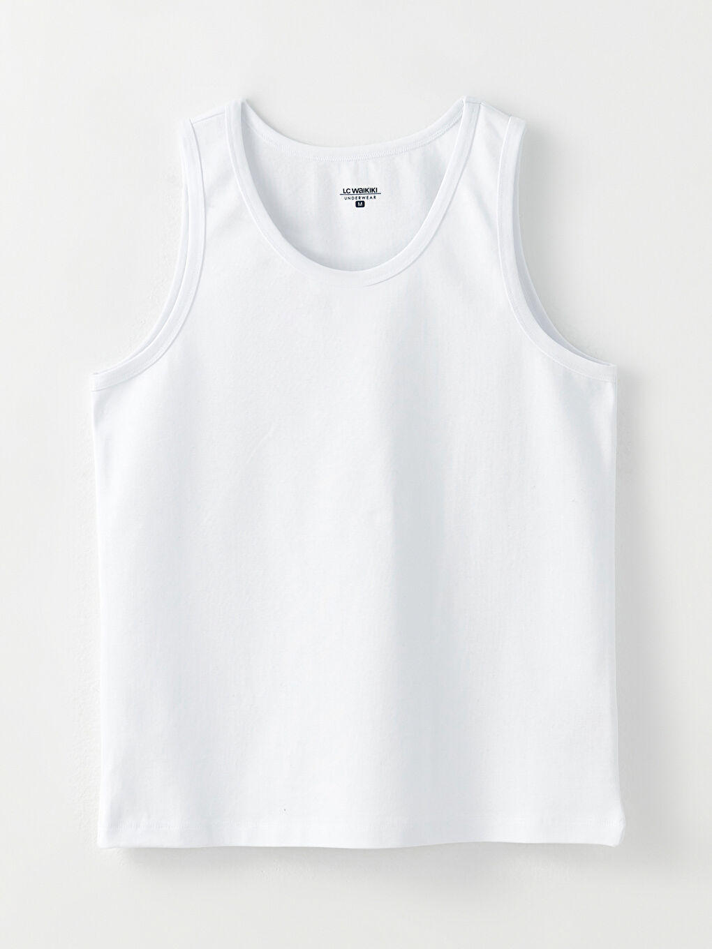 Beyaz U Yaka Penye Erkek Atlet-5