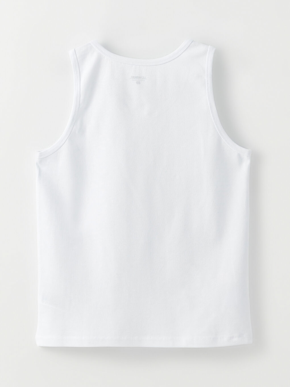 Beyaz U Yaka Penye Erkek Atlet-6