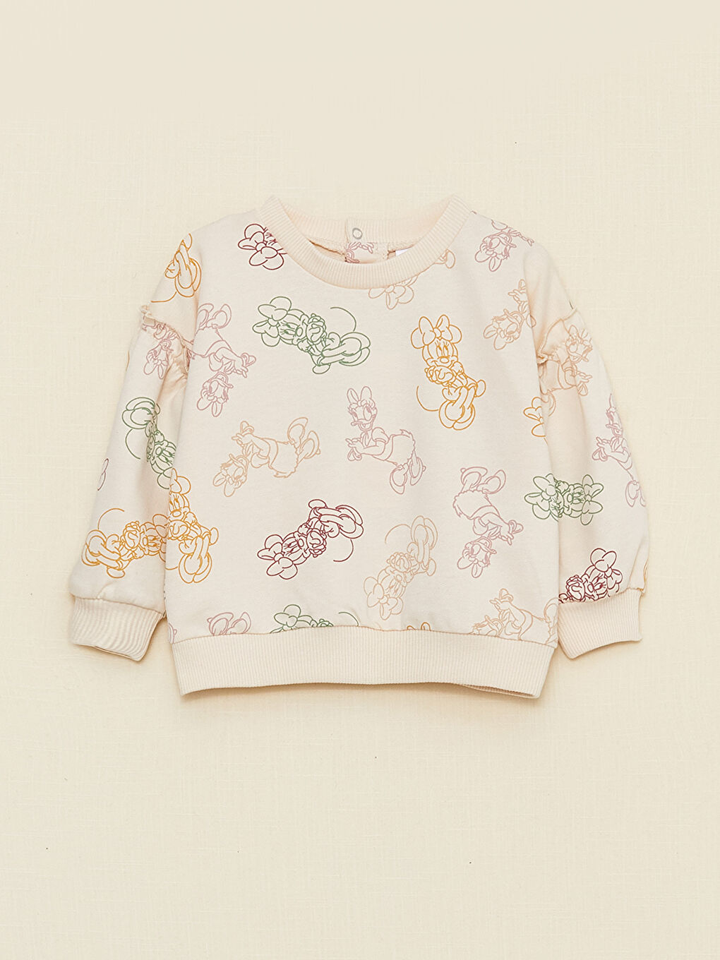 Комплект  для девочки: свитшот с круглым вырезом и длинными рукавами с принтом Минни Маус и леггинсы-1