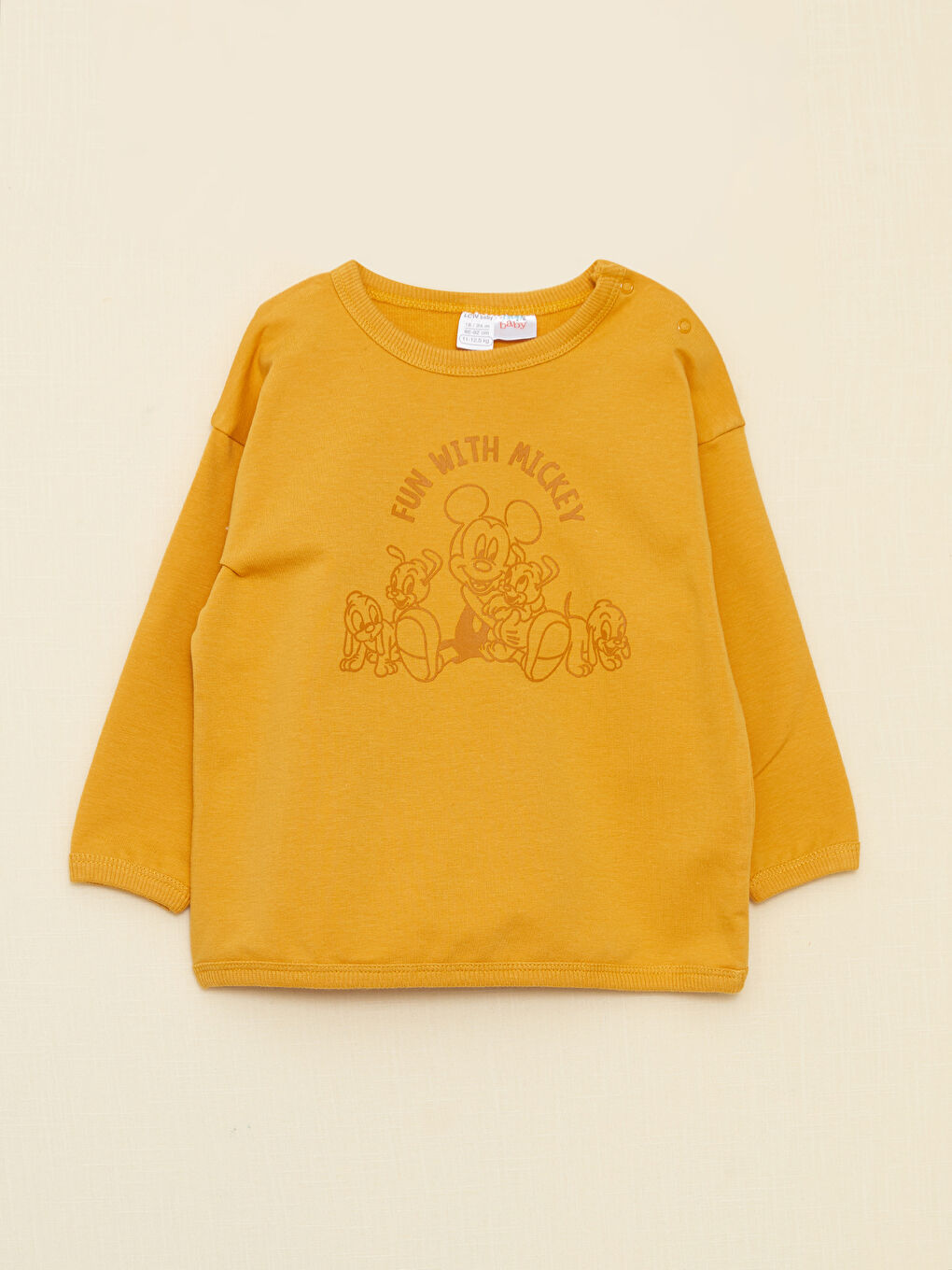 Crew Neck Long Sleeve Mickey Mouse Printed Baby Boys' Sweatshirt and Sweatpants 2 Pack Set-1