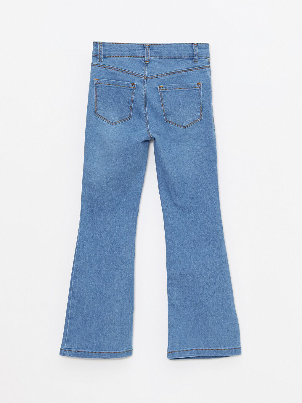 İndigo İspanyol Paça Kız Çocuk Jean Pantolon-1