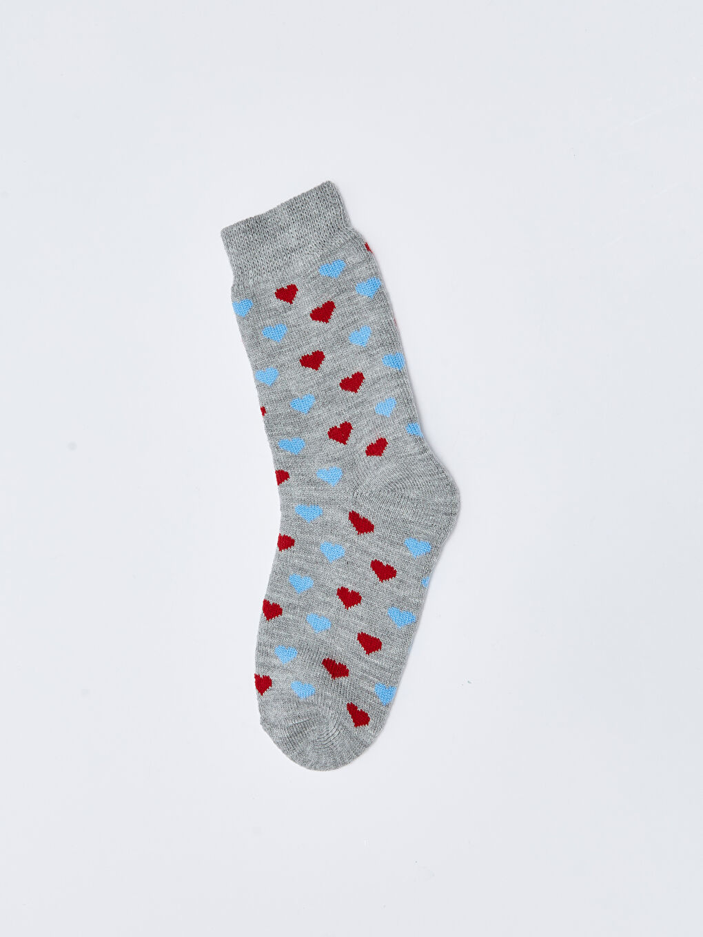 Gri Desenli Kadın Soket Çorap-1